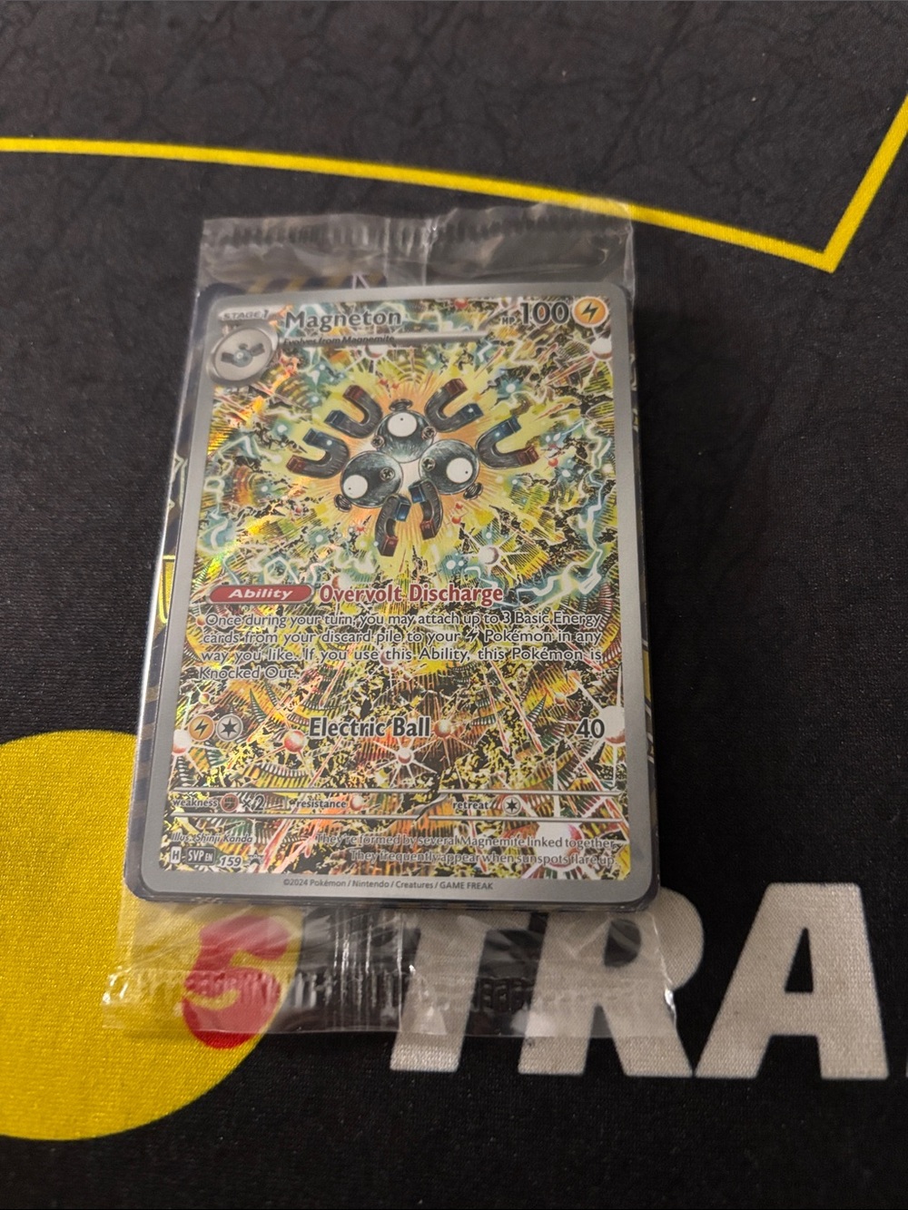 Sealed Magneton Holo Card - holo Foil (Blue/Yellow)